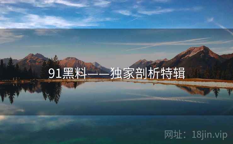 91黑料——独家剖析特辑